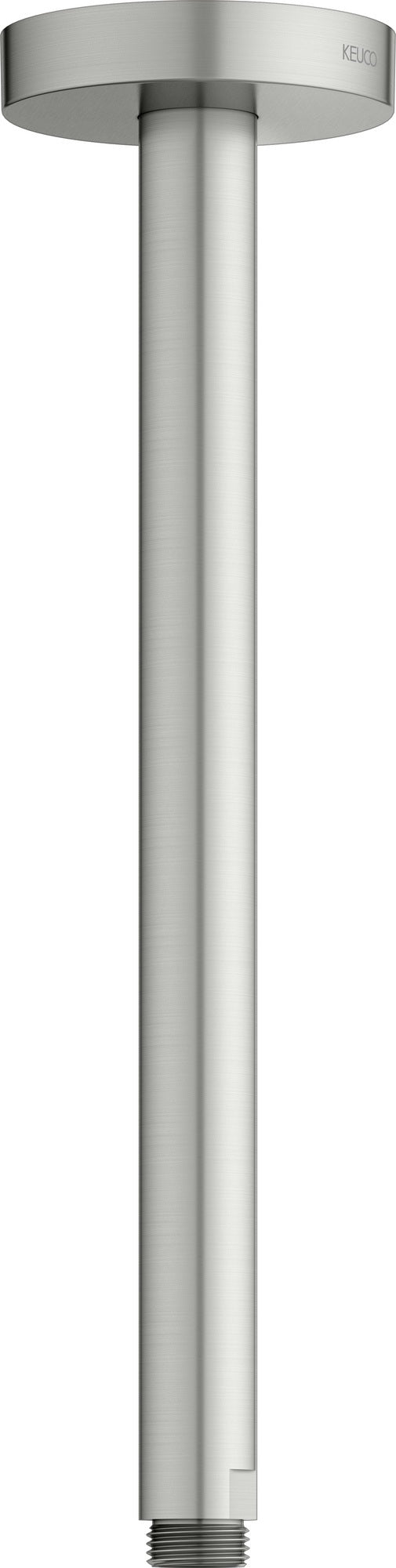 KEUCO Brausearm Elegance 51688, Deckenanschluss, 100 mm, verchromt – Rundes Design für die Deckenmontage