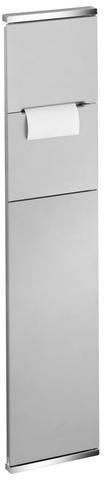 KEUCO Plan Integral WC-Modul 1 links angeschlagen, verchromt/Aluminium, 176 x 775 x 143 mm