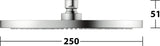 KEUCO Kopfbrause rund 250 mm Bronze gebürstet – Edle Duschkopf-Brause