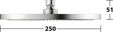 KEUCO Kopfbrause rund 250 mm Bronze gebürstet – Edle Duschkopf-Brause