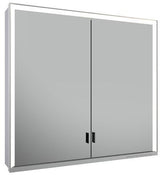 KEUCO Royal Lumos Spiegelschrank 800 mm mit LED-Beleuchtung und Ablagefach, silber-eloxiert