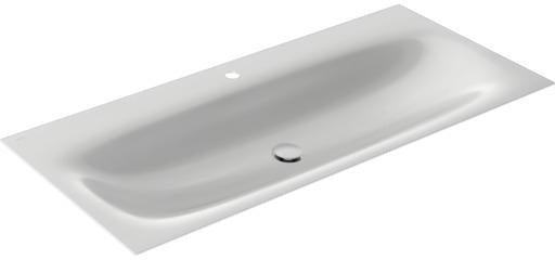 KEUCO Edition 11 Art Emaille-Waschtisch 806 mm mit 1-Loch-Bohrung in Weiß