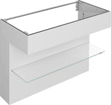 KEUCO Edition 11 Art Waschtischunterbau 800 mm mit Glasablage und Beleuchtung in Weiß