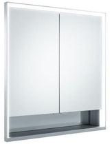 KEUCO Royal Lumos Spiegelschrank Wandeinbau 700 x 735 x 130 mm silber-eloxiert mit Ablagefach