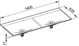 KEUCO Edition 11 Doppelwaschtisch Varicor 1400 mm arktis weiß seidenmatt ohne Hahnlochbohrung