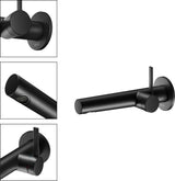 KEUCO IXMO Einhebel-Waschtischmischer Unterputz, rund, Ausladung 165 mm, schwarz matt