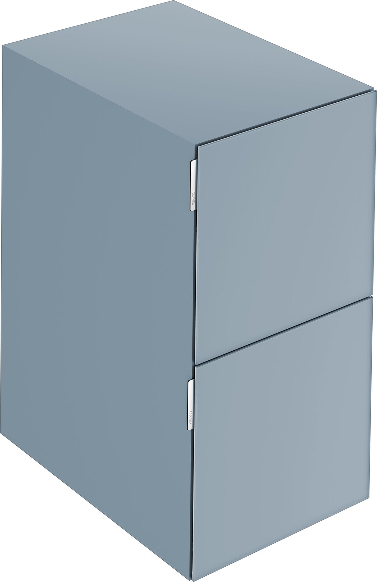 KEUCO Edition 11 Art Sideboard 400 mm mit 2 Auszügen und Beleuchtung – Weiß / Glas Weiß