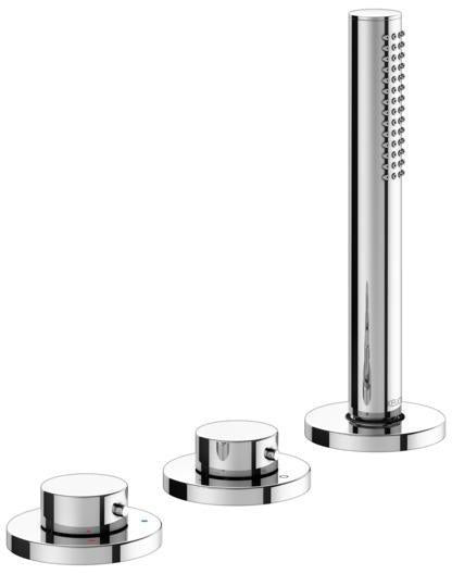 KEUCO Edition 400 Wannenmischer 4-Loch Wannenrand 220 mm Edelstahl-finish