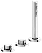 KEUCO Edition 400 Wannenmischer 4-Loch Wannenrandmontage 220 mm verchromt mit Brausehalter