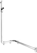 verchromt / 800x600x1300 mm / abgewinkelt, Ausführung links