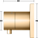 KEUCO IXMO Comfort Absperrventil Unterputz DN15 rund Messing gebürstet 59541