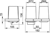 KEUCO Edition 11 Doppelhalter mit Lotionspender, Echtkristall-Glas, verchromt, Wandmontage