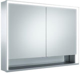 KEUCO Royal Lumos Spiegelschrank 1000 mm, LED-Beleuchtung, silber-eloxiert, 2 Türen