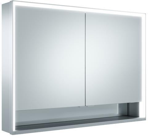 KEUCO Royal Lumos Spiegelschrank 1000 mm, LED-Beleuchtung, silber-eloxiert, 2 Türen