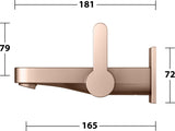 KEUCO IXMO Einhebel-Waschtischmischer Unterputz Wandmontage 187 mm Messing gebürstet