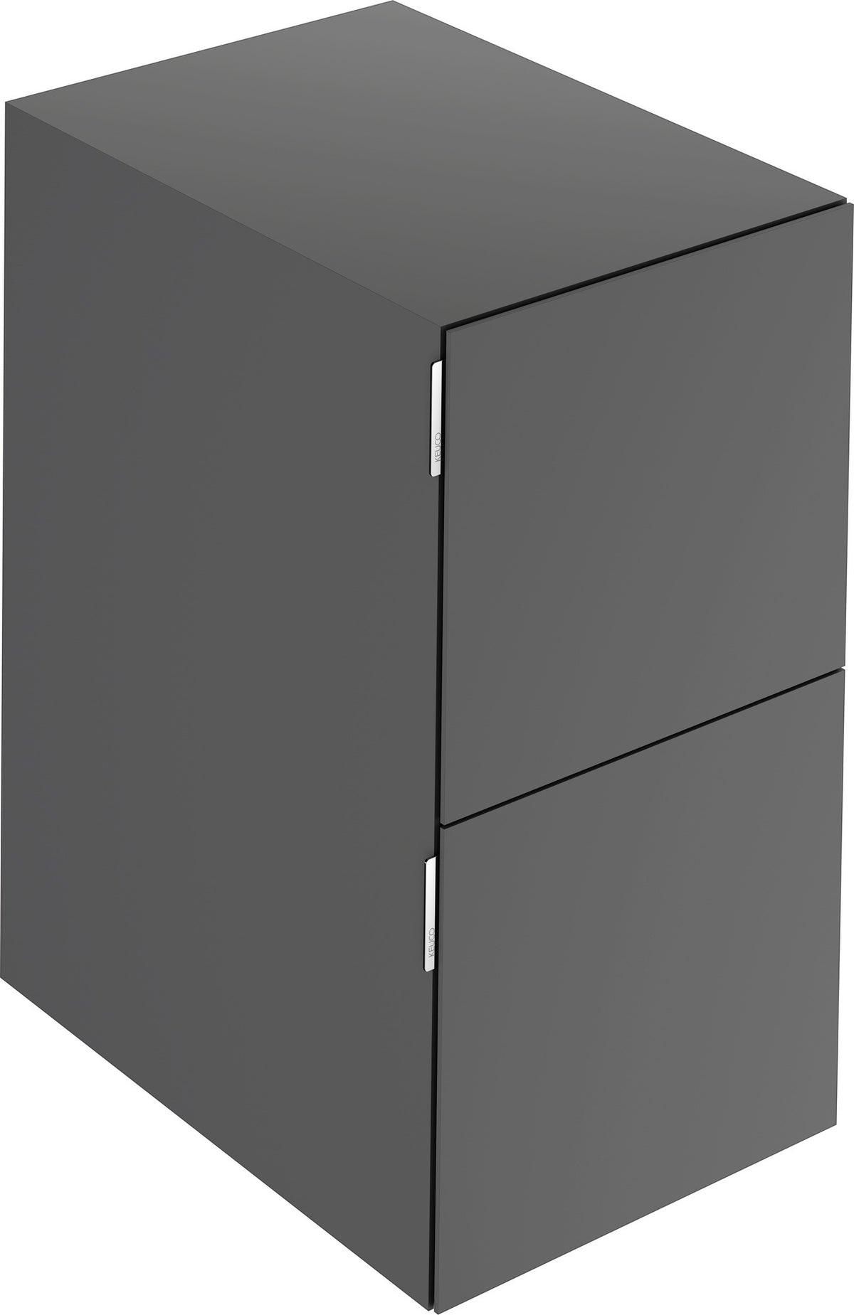 KEUCO Edition 11 Art Sideboard 400 mm mit 2 Auszügen und Beleuchtung – Weiß / Glas Weiß