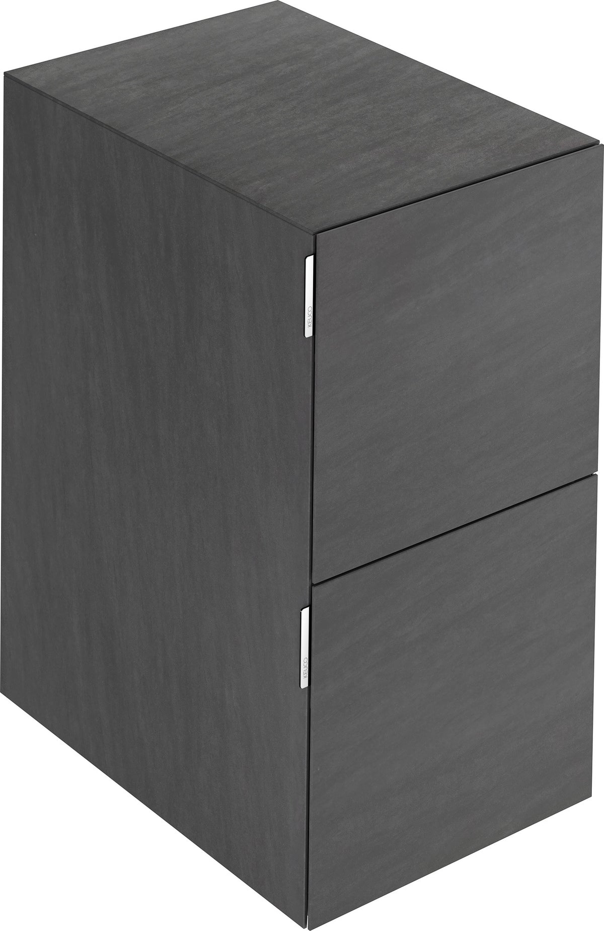 KEUCO Edition 11 Art Sideboard 400 mm mit 2 Auszügen und Beleuchtung – Weiß / Glas Weiß