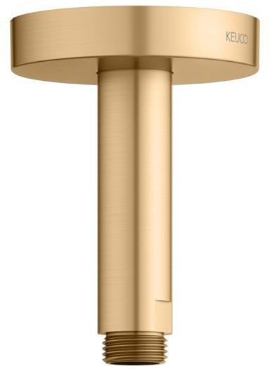 KEUCO Brausearm Elegance 51688, Deckenanschluss, 100 mm, verchromt – Rundes Design für die Deckenmontage