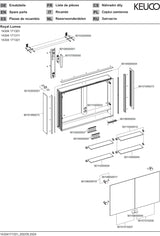 KEUCO Royal Lumos Spiegelschrank 1000 mm, LED-Beleuchtung, silber-eloxiert, 2 Türen
