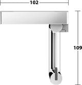KEUCO REVA Toilettenpapierhalter mit Glas-Ablage in schwarz matt – Wandmontage, Metall