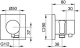 KEUCO IXMO Comfort Absperrventil Unterputz DN15 rund Messing gebürstet 59541