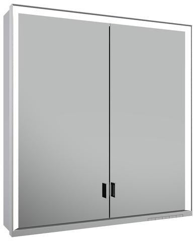 KEUCO Royal Lumos Spiegelschrank 700 mm, LED, silber-eloxiert, mit Ablagefach & Vorbau