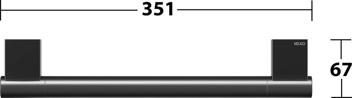 KEUCO PLAN Haltegriff 300 mm verchromt – Wandmontage, rund, Metall