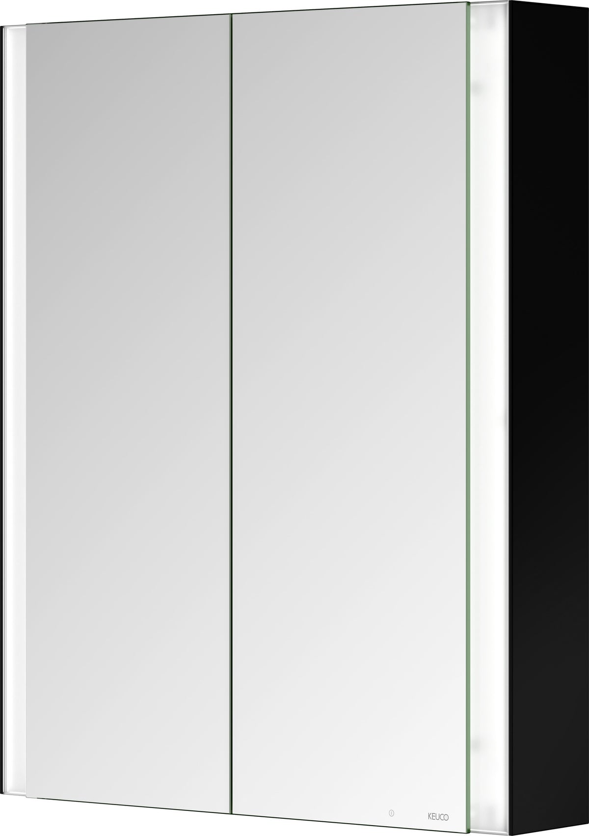 KEUCO Somaris Spiegelschrank 600 x 710 x 128 mm Eiche hell Dekor – 2 Türen Wandvorbau
