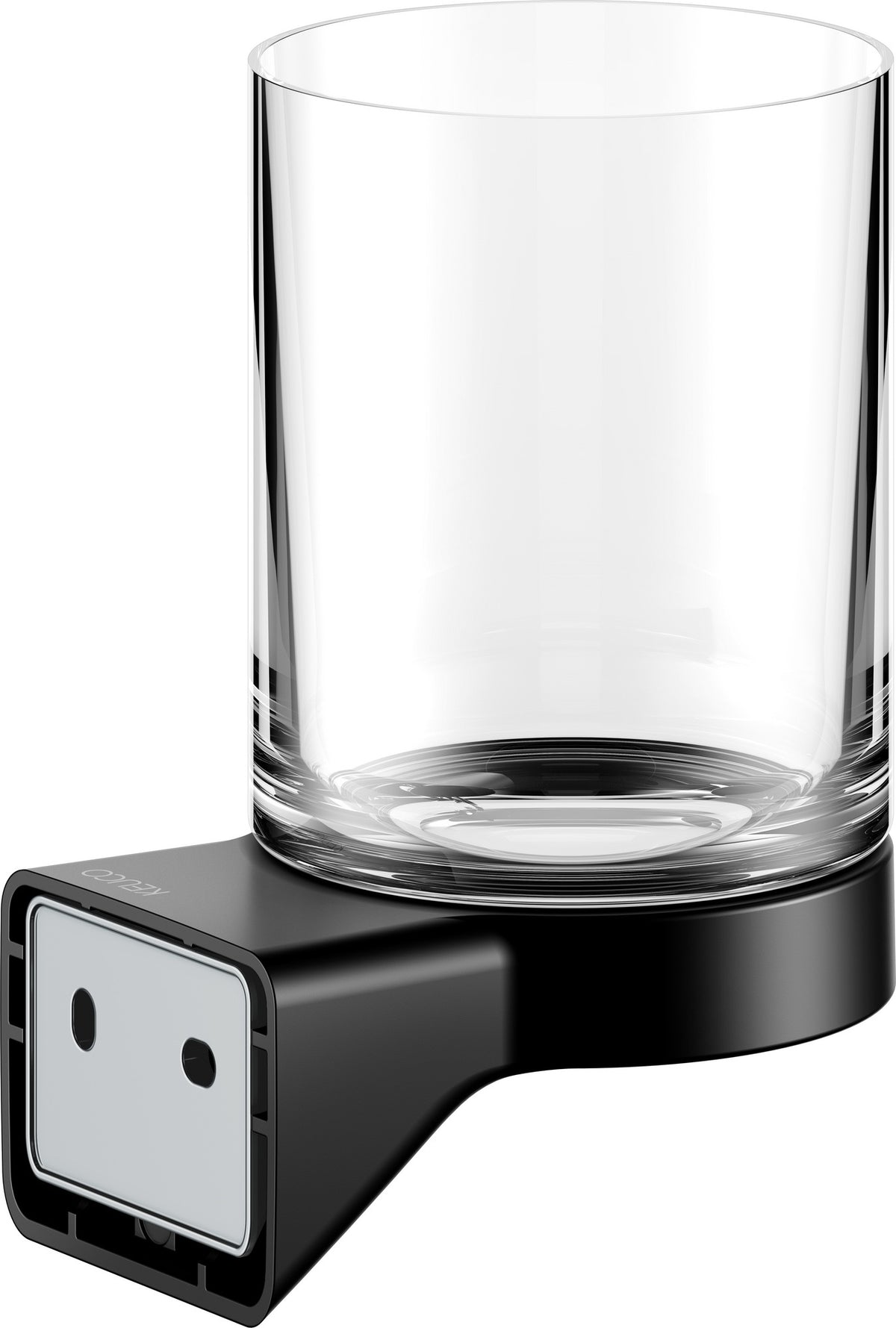 KEUCO Aveno Glashalter 14650 mit Echtkristall-Glas, verchromt – Zahnputzbecher-Halterung