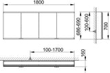 KEUCO Royal Modular 2.0 Spiegelschrank 1800 mm, unbeleuchtet, 4 Türen, silber-eloxiert