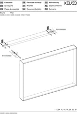 KEUCO X-Line Kristallspiegel 460x850 mm anthrazit – Rahmenloser Wandspiegel ohne Beleuchtung