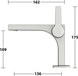 KEUCO Edition 11 Einhebel-Waschtischmischer 110 mit Ablaufgarnitur Edelstahl-finish