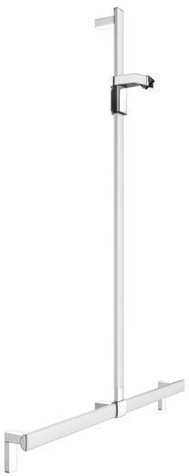 KEUCO Duschhandlauf AXESS 35014, silber-eloxiert, 1000/1301 mm, mit Brausestange