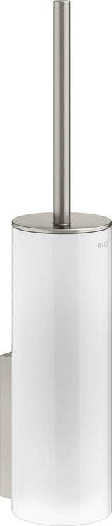 KEUCO Edition 400 Toilettenbürstengarnitur mit Echtkristalleinsatz, Nickel gebürstet