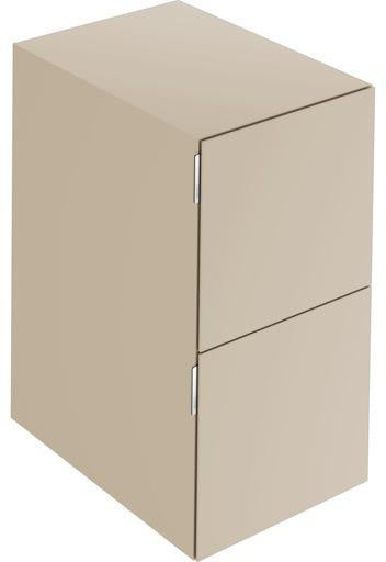 KEUCO Edition 11 Art Sideboard 400 mm mit 2 Auszügen und Beleuchtung – Weiß / Glas Weiß