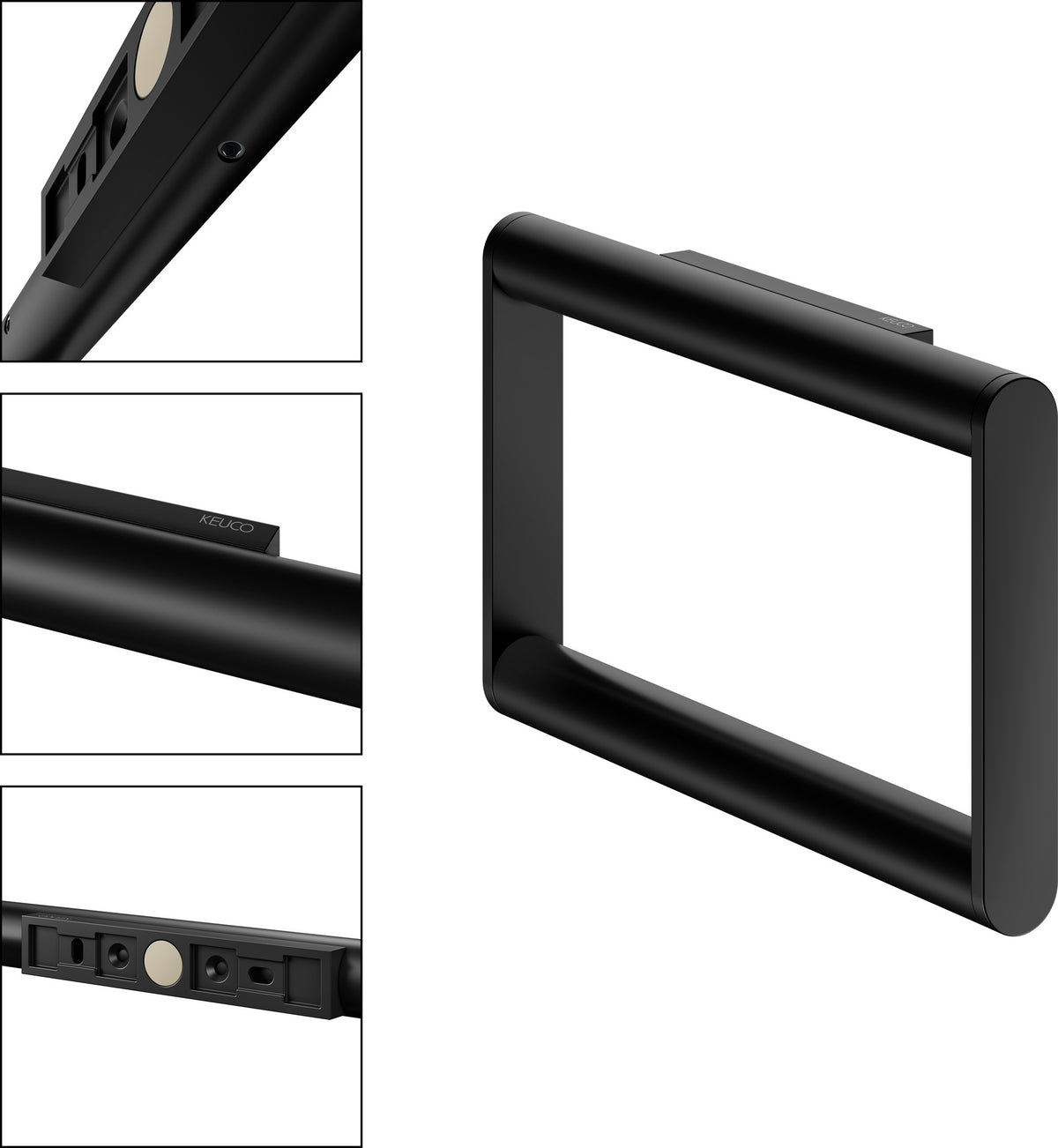 KEUCO Handtuchring Plan 14921 verchromt – Wandmontage, geschlossen, 226 mm