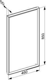 KEUCO Royal Lumos Lichtspiegel 700 x 650 mm, schwarz-eloxiert, LED-Beleuchtung