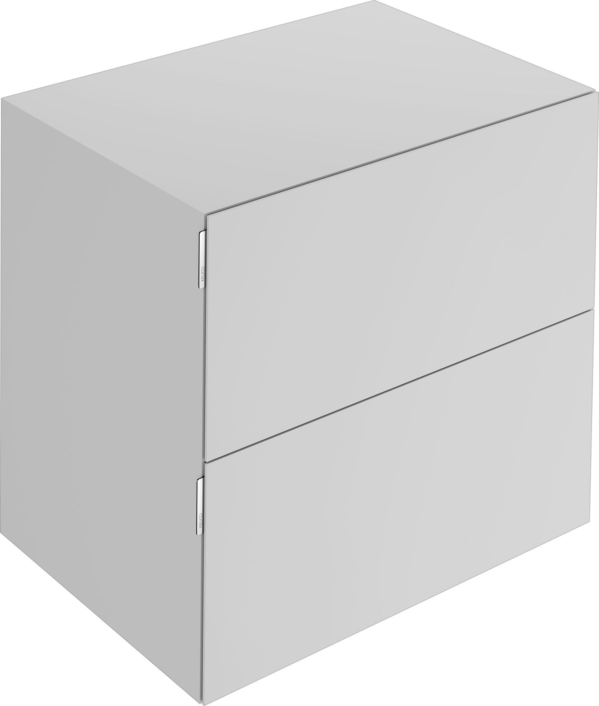 KEUCO Edition 11 Art Sideboard 400 mm mit 2 Auszügen und Beleuchtung – Weiß / Glas Weiß