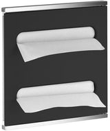 KEUCO Plan Integral Bad-Modul WT 2 mit 2 Papiertuchspendern, links angeschlagen, verchromt/Aluminium