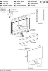 KEUCO Royal Lumos Spiegelschrank 1000 mm, Wandeinbau, silber-eloxiert, mit Beleuchtung und Ablagefach