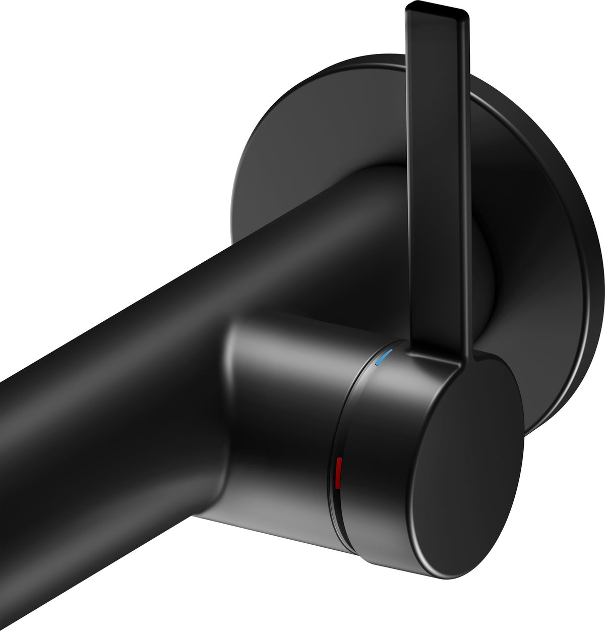 KEUCO IXMO Einhebel-Waschtischmischer Unterputz, rund, Ausladung 165 mm, schwarz matt