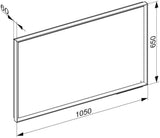 KEUCO Royal Lumos Lichtspiegel mit Spiegelheizung, 700 x 650 mm, schwarz-eloxiert