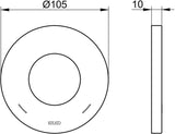 KEUCO IXMO Wandrosette 59556, rund, 105 mm, verchromt – für Ab- und Umstellventile