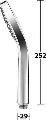 KEUCO IXMO_solo Handbrause 59580 verchromt – 1 Strahl, Eco Air, 100 mm