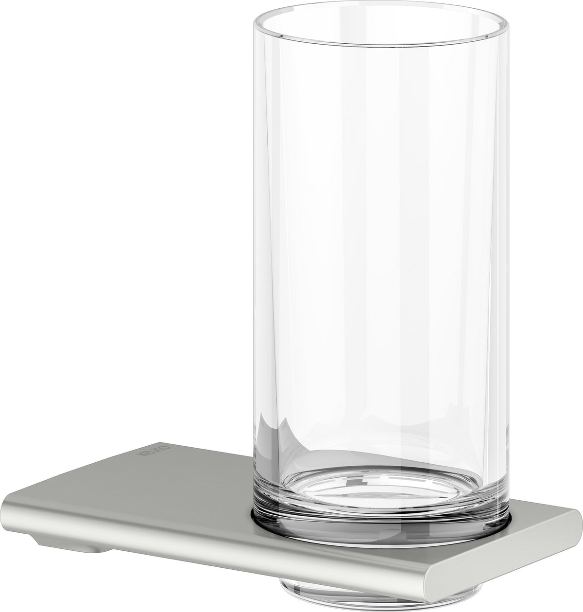 KEUCO Edition 400 Glashalter mit Echtkristall-Glas, verchromt – Wandmontage, softcube Design