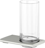 KEUCO Edition 400 Glashalter mit Echtkristall-Glas, verchromt – Wandmontage, softcube Design