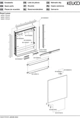 KEUCO Royal Lumos Spiegelschrank 650 mm, Wandeinbau, Anschlag rechts, silber-eloxiert
