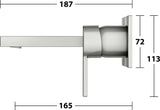 KEUCO Edition 11 Einhebel-Waschtischmischer UP Wandmontage verchromt