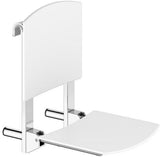 KEUCO Klappsitz zum Einhängen Care 35181 verchromt/schwarz – Wandmontage