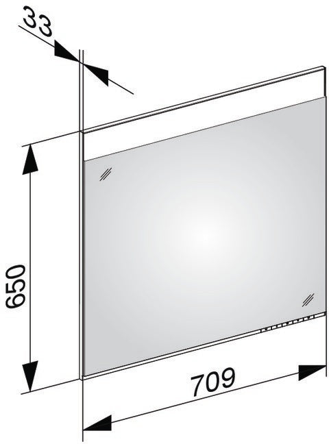 KEUCO Edition 400 Lichtspiegel 710 x 650 mm, dimmbar, LED, silber-eloxiert